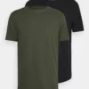 Pier One Uomo 2 PACK - T-shirt Basic - Black/khaki -Offerta Economica Pier One ac0245125dba404782f5df23669d234c