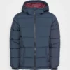 Pier One Uomo BASIC PUFFER JACKET WITH CONTRAST HOOD - Giacca Invernale - Dark Blue/bordeaux -Offerta Economica Pier One ac5e13e048ab4db58442dec95d358461