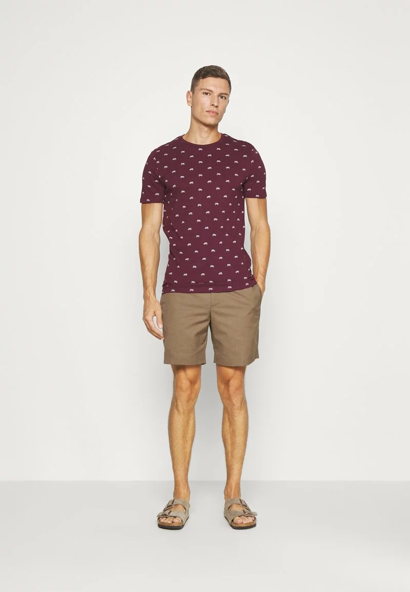 Pier One Uomo T-shirt Con Stampa - Bordeaux 4 Pier One Uomo T-shirt Con Stampa - Bordeaux - immagine 2