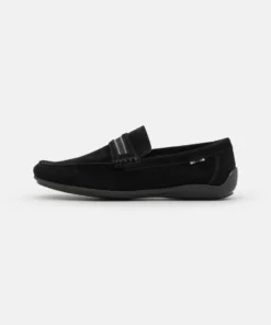 Pier One Uomo LEATHER - Scarpe Senza Lacci - Black