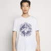 Pier One Uomo T-shirt Con Stampa - White