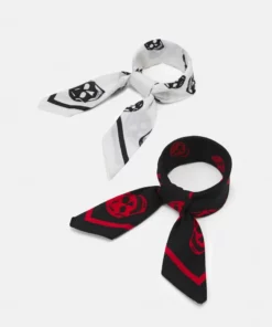 Pier One BANDANA 2 PACK UNISEX - Foulard - Black/white/red