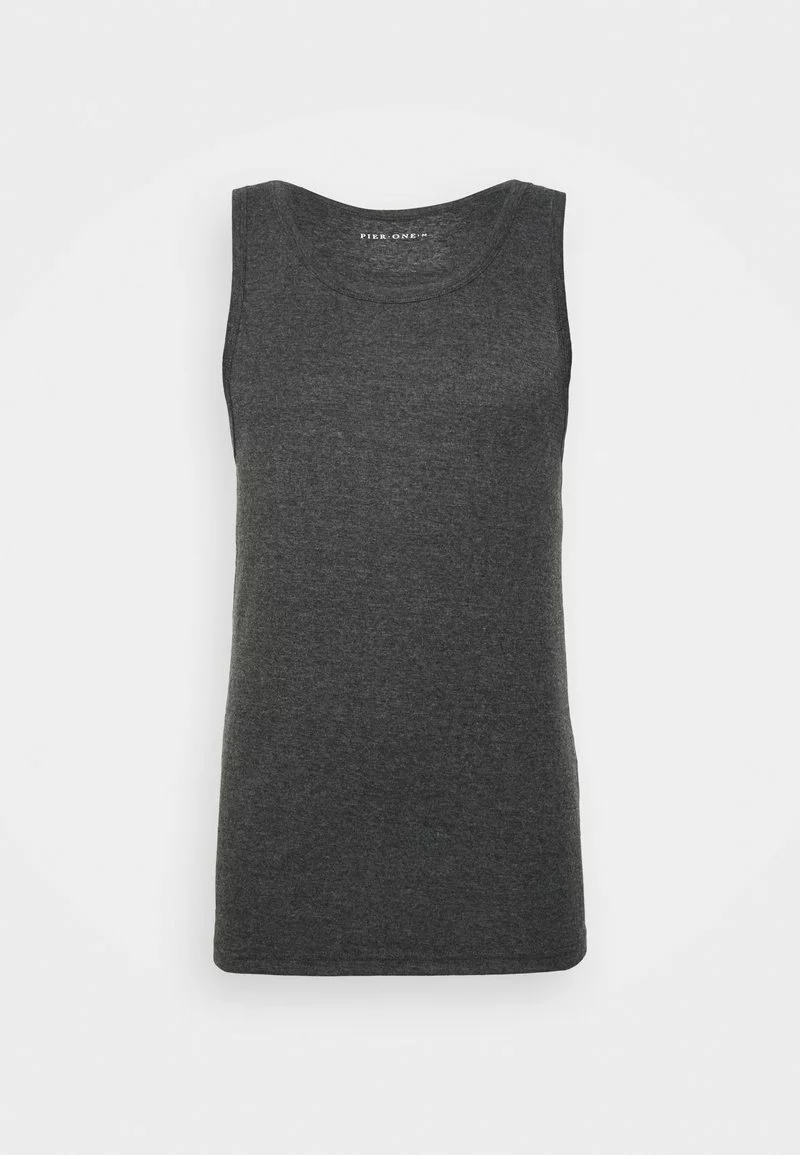 Pier One Uomo 3 PACK - Maglietta Intima - Mottled Dark Grey 4 Pier One Uomo 3 PACK - Maglietta Intima - Mottled Dark Grey - immagine 2