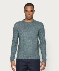 Pier One Uomo ESSENTIAL WINTER CREWNECK - Maglione - Blue/grey