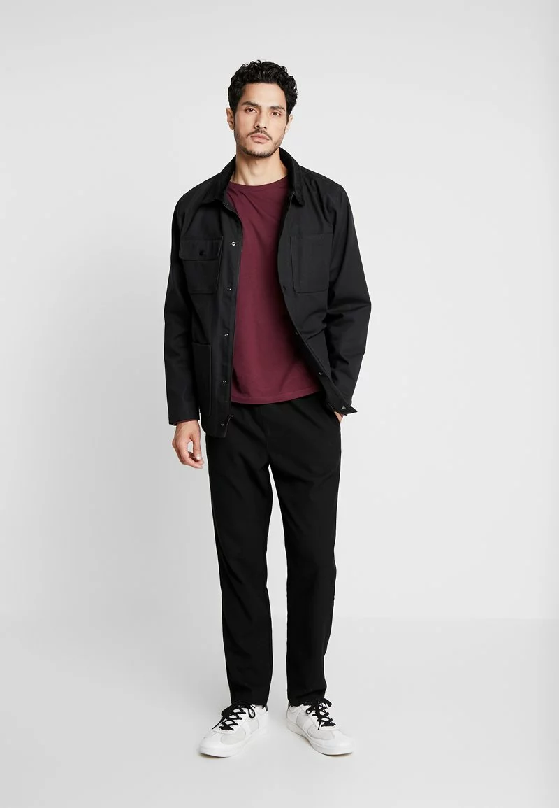 Pier One Uomo Maglietta A Manica Lunga - Bordeaux 4 Pier One Uomo Maglietta A Manica Lunga - Bordeaux - immagine 2