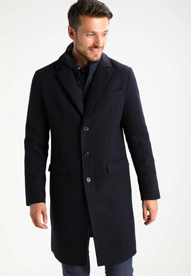 Pier One Uomo Cappotto Classico - Navy 3 Pier One Uomo Cappotto Classico - Navy