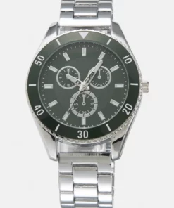 Pier One UNISEX - Orologio - Silver-coloured/green