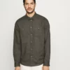 Pier One Uomo Camicia - Mottled Dark Green