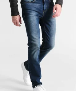Pier One Uomo Jeans A Sigaretta - Washed Dark Blue