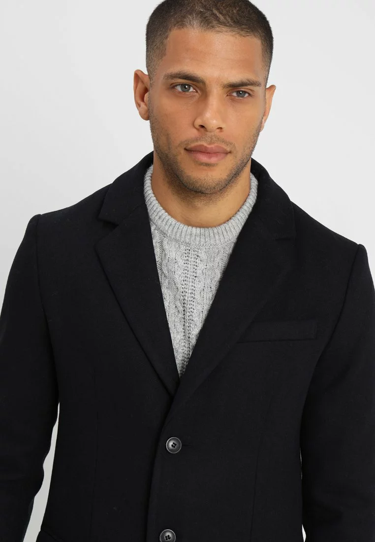 Pier One Uomo Cappotto Classico - Dark Blue 7 Pier One Uomo Cappotto Classico - Dark Blue - immagine 5