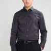 Pier One Uomo Camicia Elegante - Dark Grey