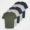 Pier One Uomo 5 PACK - T-shirt Basic - Khaki/grey/dark Blue -Offerta Economica Pier One d3fe6e185c83415bbbdfd7d53b4f9bb2