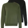 Pier One Uomo 2er Pack CREW NECK - Felpa - Khaki/black