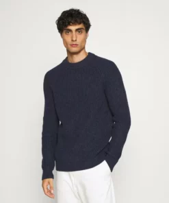 Pier One Uomo CHUNKY MOCKNECK JUMPER - Maglione - Dark Blue