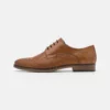 Pier One Uomo LEATHER - Stringate - Cognac