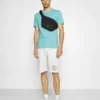Pier One Uomo 2 PACK - T-shirt Basic - Light Blue/black