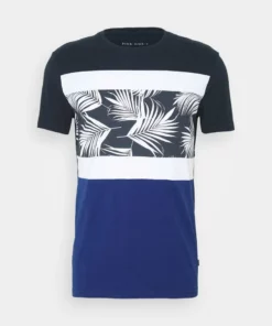 Pier One Uomo T-shirt Con Stampa - Blue