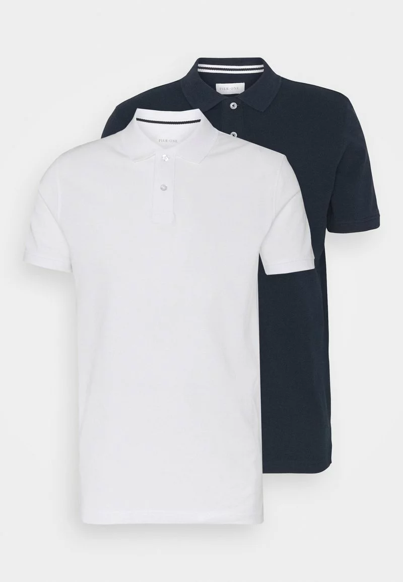 Pier One Uomo 2 PACK - Polo - Dark Blue/white 9 Pier One Uomo 2 PACK - Polo - Dark Blue/white - immagine 7