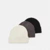 Pier One 3 PACK UNISEX - Berretto - Black/dark Grey/off-white -Offerta Economica Pier One e5eff803159440349fac386c28be7a50