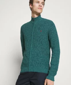Pier One Uomo Cardigan - Mottled Dark Green