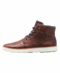 Pier One Uomo LEATHER - Stivaletti Stringati - Dark Brown
