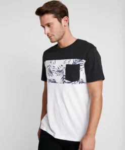 Pier One Uomo T-shirt Con Stampa - White/black