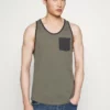 Pier One Uomo Top - Mottled Olive