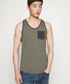 Pier One Uomo Top - Mottled Olive