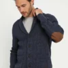 Pier One Uomo Cardigan - Mottled Blue