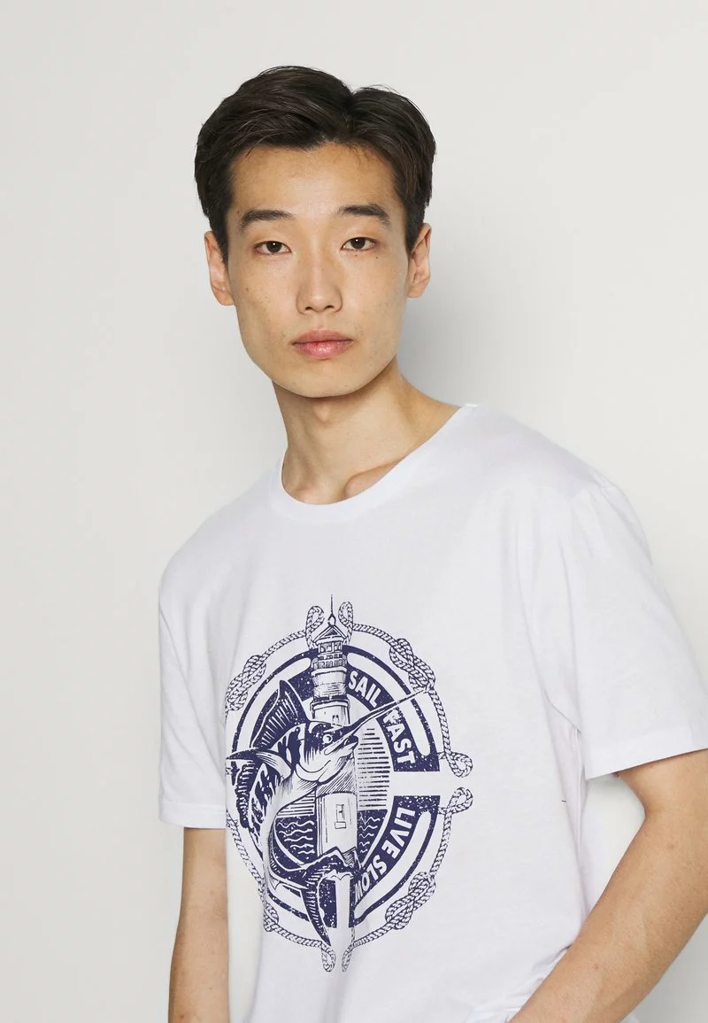 Pier One Uomo T-shirt Con Stampa - White 7 Pier One Uomo T-shirt Con Stampa - White - immagine 5