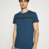 Pier One Uomo T-shirt Con Stampa - Blue