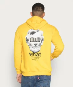 Pier One Unisex Felpa Con Cappuccio - Yellow